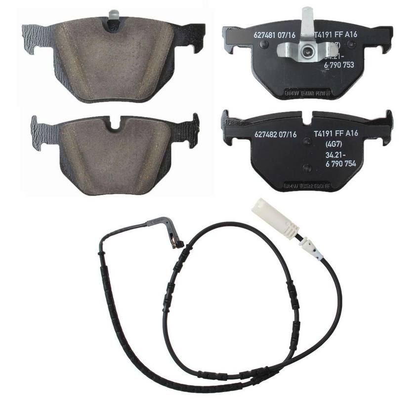 BMW Disc Brake Pad Set - Rear (w/ Sensor)